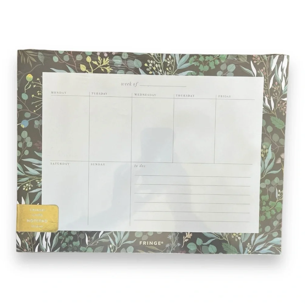 Fringe Studio Undated Weekly Desk Planner in Retired Eucalyptus Botanical Print